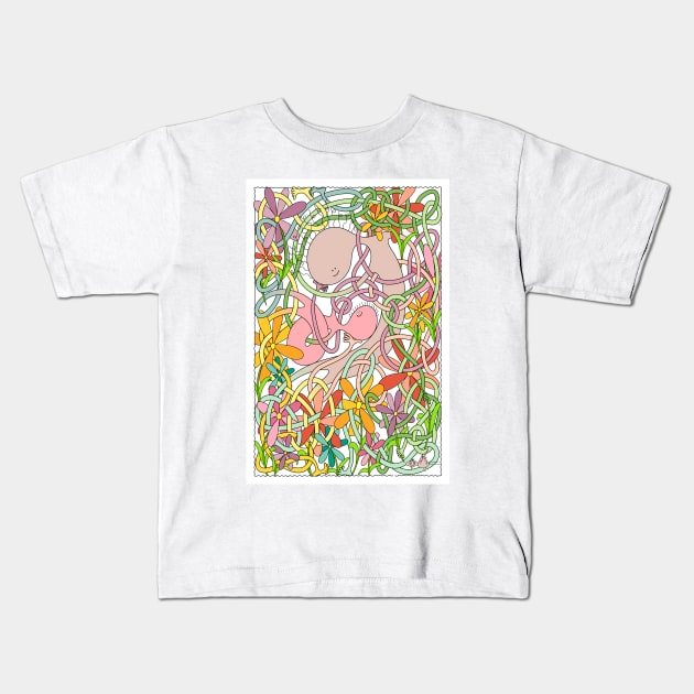 Mr Squiggly Loving Mom Kids T-Shirt by becky-titus